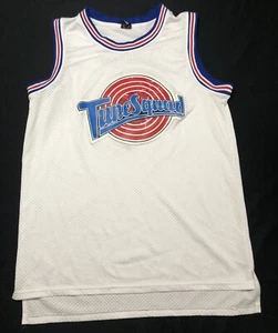Masmig Space Jam Jersey Mens Size Large BUGS #1 Tune Squad White Embroidered - Picture 1 of 8