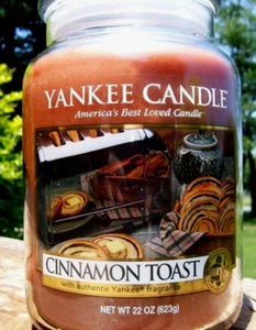 Yankee Candle Retirado "TOSTADAS DE CANELA" ~ Comida ~ Grande 22 oz ~ ETIQUETA BLANCA ~ RARO ~ NUEVO - Imagen 1 de 1