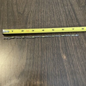 STERLING SILVER925 Tennis Bracelet With 7 Light Green Gorgeous Gemstones 7”long - Picture 1 of 7