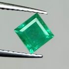 0.89 Ct - Natural Zambian Emerald Square Cut Good Luster Green Gem - 2345