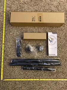 NEW IN BOX YNL BATHROOM SHOWER TENSION CURTAIN RODS 32"-54" MATTE BLACK NICE - Picture 1 of 1