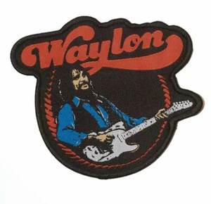 Waylon Jennings Logo Telecaster Embroidered Patch 4" x 3.5" (Iron or sew on!) - Picture 1 of 1