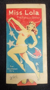 MISS LOLA "Snapper" Risquè pull Toy Novelty  Gentlemen only Occupied Japan - Picture 1 of 6