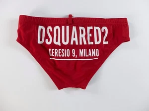 DSQUARED2 Ceresio 9 red logo print swim briefs Medium authentic pride LGBT gay - Picture 1 of 6