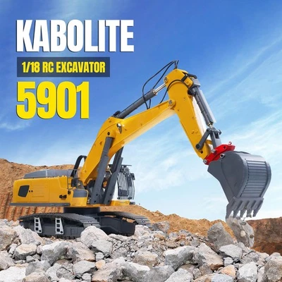 1/18 Kabolite Electronic Lifting RC Excavator 5901 100S RTR Digger Sound Light - Image 1 of 4
