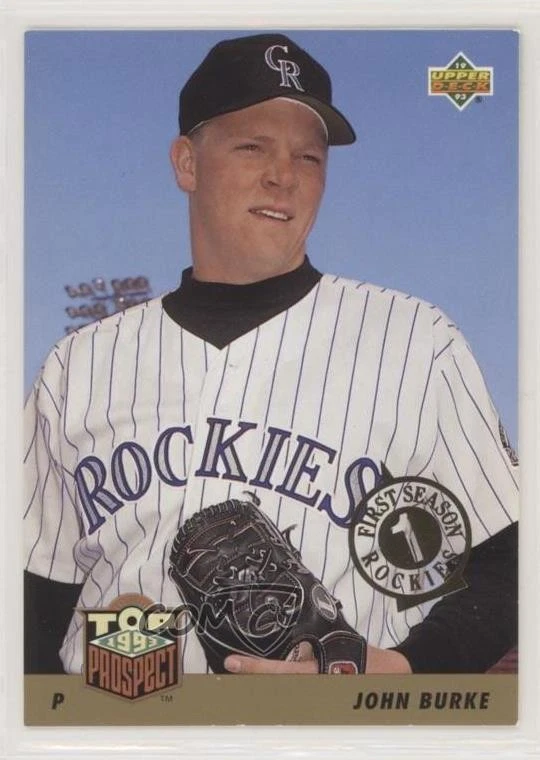 1993 Upper Deck Colorado Rockies First Season John Burke #444 Rookie RC - Image 1 of 2