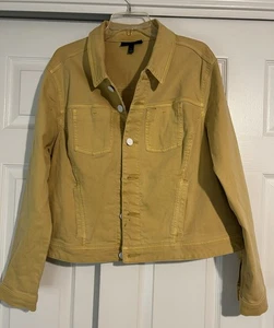 Lane Bryant Women’s Mustard Yellow Denim Jacket Sz. 16 - Picture 1 of 10