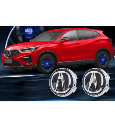 Tapas centrales de rueda personalizadas 69 mm 4 piezas autoalimentadas flotantes LED azules para coche Acura Foto 1 de 4