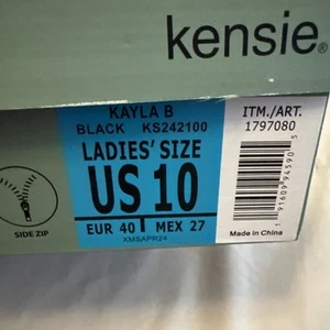Bota Chelsea Kensie Girl “Kayla” Microfibra Gamuza Cremallera Lateral Suela (Negro) NUEVA - Imagen 1 de 3