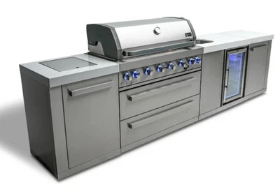 Остров горелок Mont Alpi на 6 горелок с центром Bev - Изображение 1 из 4