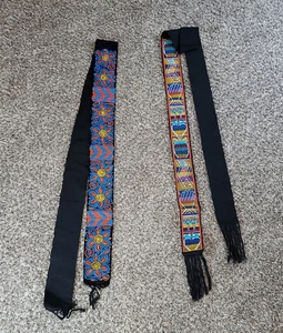 Vintage Guatemaltekischer Huipil Kleidungsstück Gürtel Lot (2) - Bild 1 von 9