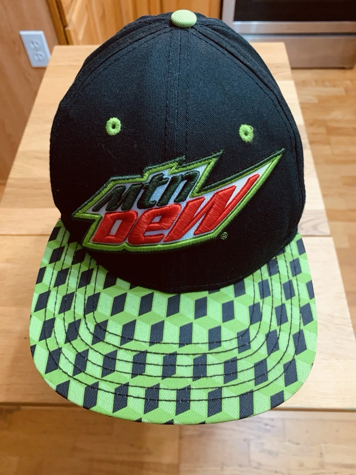 Mountain Dew 方格比尔棒球风格帽子百事公司 2016 促销 — 第 1/4 张图片