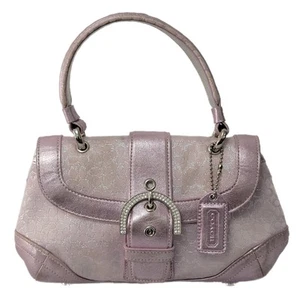 Borsa Coach Vintage Mini Firmata Lurex Swarovski Cristallo Manico Superiore + Certificato di autenticità - Foto 1 di 16