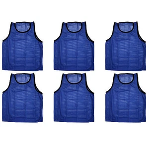 Set of 6 pieces of Scrimmage Vests Pinnies Soccer ~ Youth Blue - Picture 1 of 1