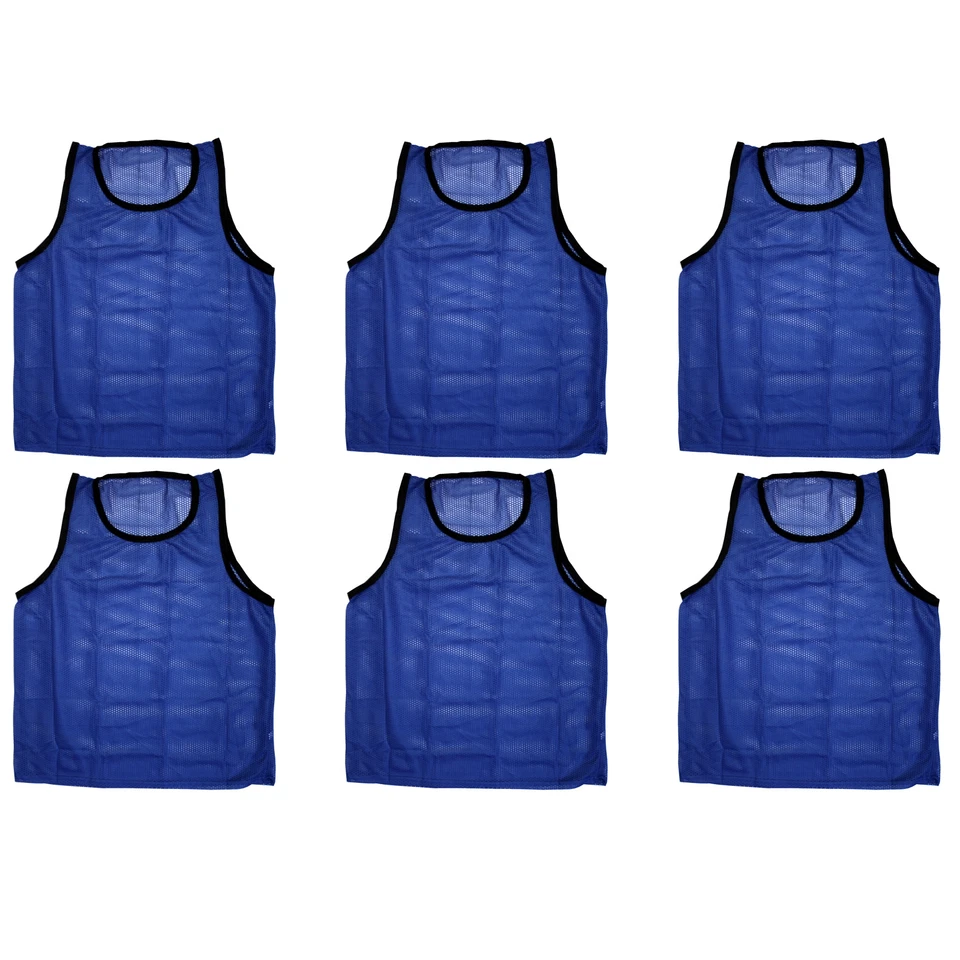 Set of 6 pieces of Scrimmage Vests Pinnies Soccer ~ Youth Blue - Image 1 of 1
