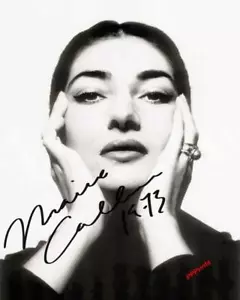 MARIA CALLAS FIRMADO AUTOGRAFIADO 10X8 REPRODUCCIÓN FOTOGRÁFICA IMPRESIÓN - Imagen 1 de 1