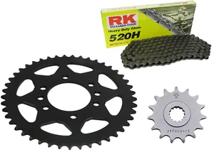 Kit De Transmisión Suzuki DR 500 81/83 Cadena 520H 120L RK Corona 45 Piñón 15 JT - Imagen 1 de 8