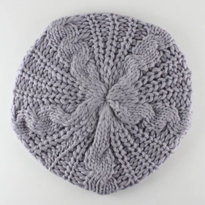 Moda Mujeres Boina Gorro Sombrero Invierno Tejido Crochet Holgado Tejido Suelto Gorra de Esquí Foto 1 de 2