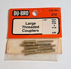 Original Du-Bro RC Plane Parts #212 Large Threaded Couplers (5) New Old Stock