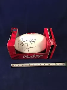 Autografiado Ron Dayne Wisconsin Fútbol Americano NCAA Carrera Rush Ldr 6397 yardas ¡LEE!!¡! - Imagen 1 de 12