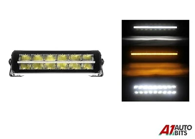 12" Led Light Bar White / Amber Strobe & Position Lamp Car Truck ATV 4X4 E-MARK Foto 1 de 4