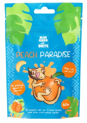 BLUE RIVER DIETS - PEACH PARADISE 60G - KOMPLETTDIÄT FÜR SCHOPFGECKOS