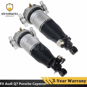 Pair Rear Air Suspension Shock Struts For Audi Q7 Porsche Cayenne 95A VW Touareg - Picture 1 of 6