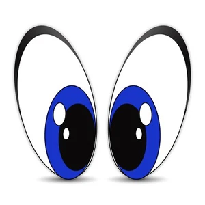 2 x Aufkleber Vinyl Funny Stickers Augen Blau Auto Moto Motorrad Fahrrad Tuning - Bild 1 von 8