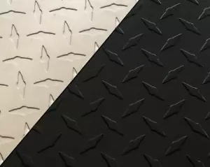 12" x 96" BLACK Aluminum Diamond Plate Sheet .025" (1/40") Trailer, RV, Garage - Picture 1 of 3