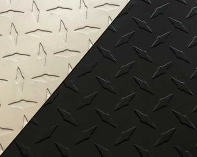 MR METAL ALUMINUM 24" x 144" BLACK Aluminum Diamond Plate Sheet .025" (1/40") Trailer, RV, Garage