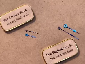 2 Sets NOS New England blaue Uhrenzeiger - Serie Z Mond & Serie G Spaten - Bild 1 von 7