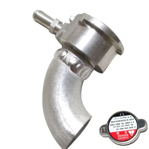 Aluminum Radiator Filler Neck Weld On  90 Degree Filler Neck Kit with 1.1bar Cap - Picture 1 of 2