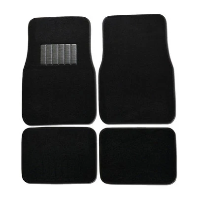 New 4pcs Set Universal Fit Car Truck Front Rear Vinyl Heel Pad Carpet Floor Mats Foto 1 de 3