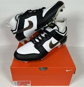 Size 16 - Nike Vapor Edge Dunk Panda Black White Football Cleats DZ4890-001 NEW - Picture 1 of 12