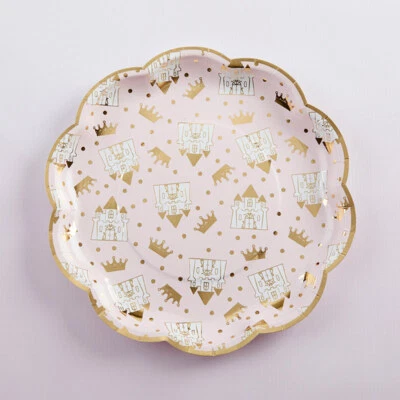 Set of 8 Princess Paper Plates Baby Shower Birthday Party Decorations - Изображение 1 из 4