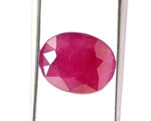 100% Earth Mined Natural Loose Ruby 10 x 8 mm Oval Cut Purplish Pink Gem 6.18 Ct - Picture 1 of 20