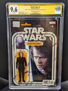 Darth Vader #1 CGC 9.6 SS signiert von Hayden Christensen Anakin JTC Actionfigur - Bild 1 von 2