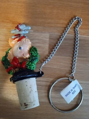 Anillo tapón botella vino corcho hierro fundido posible sueño vacaciones Navidad Rudolph Foto 1 de 4