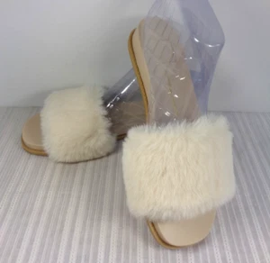 Scarpe ciabatte sandali donna Dolce Vita slip on basse slide 8,5 pelliccia sintetica Gwynn - Foto 1 di 9