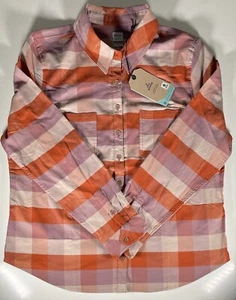 Prana Hemd Damen XL Meadow Run Flanell Langarm Ton Rosa Hellbraun Outdoor - Bild 1 von 12