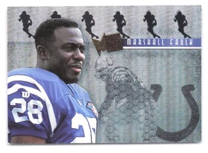 1995 Fleer Metal Marshall Faulk #3 Platinum Portraits Indianapolis Colts - Picture 1 of 2