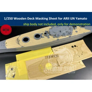 Hoja de enmascaramiento de cubierta de madera 1/250 para modelo de acorazado ARII A625 IJN Yamato - Imagen 1 de 4