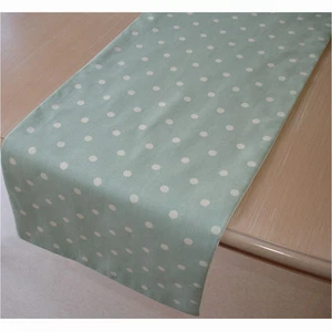 Table Runner 5ft Duck Egg Blue and White Polka Dots 60" Duckegg 150cm Dotty - Picture 1 of 4