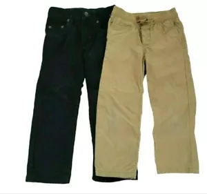 Gap Pant Bundle Corduroy Black and Khaki Pant 4 Boys - Picture 1 of 7