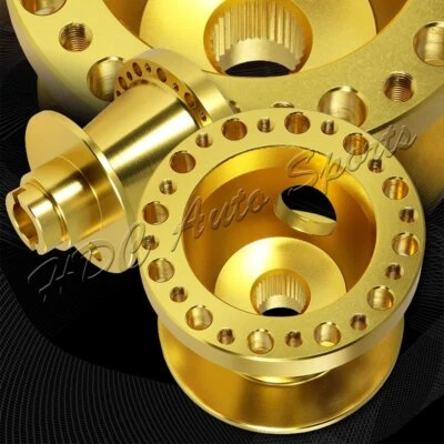 For 1993-1997 Honda Del Sol Gold Aluminum Steering Wheel 6-Hole HUB Adapter - Image 1 of 3