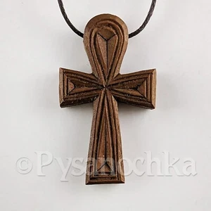 Handgeschnitztes Körper Kreuz Ukrainischer Hutsul Holzschnitzerei Geschenk für einen Sammler - Bild 1 von 8