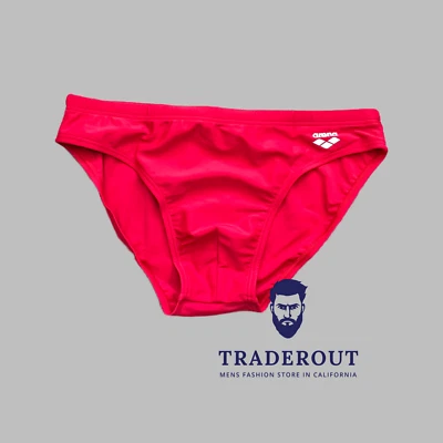 Arena men red Swim Brief bikini swimwear swimsuit size 32 34 36 38 - Image 1 of 4