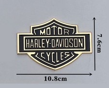 Harley Davidson Motorcycle Body Tank Emblem Badge Logo Metal Sticker Gold Black