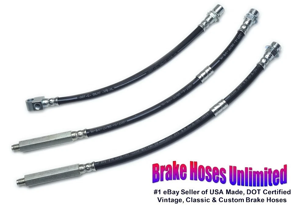 BRAKE HOSE SET Chevrolet Biscayne, 1969 1970, Disc - Imagem 1 de 1