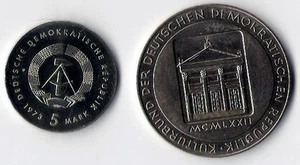 Democratic Republic of Germany -5 mark 1973 km # 43 & medal of Felix Mendelssohn - Picture 1 of 2